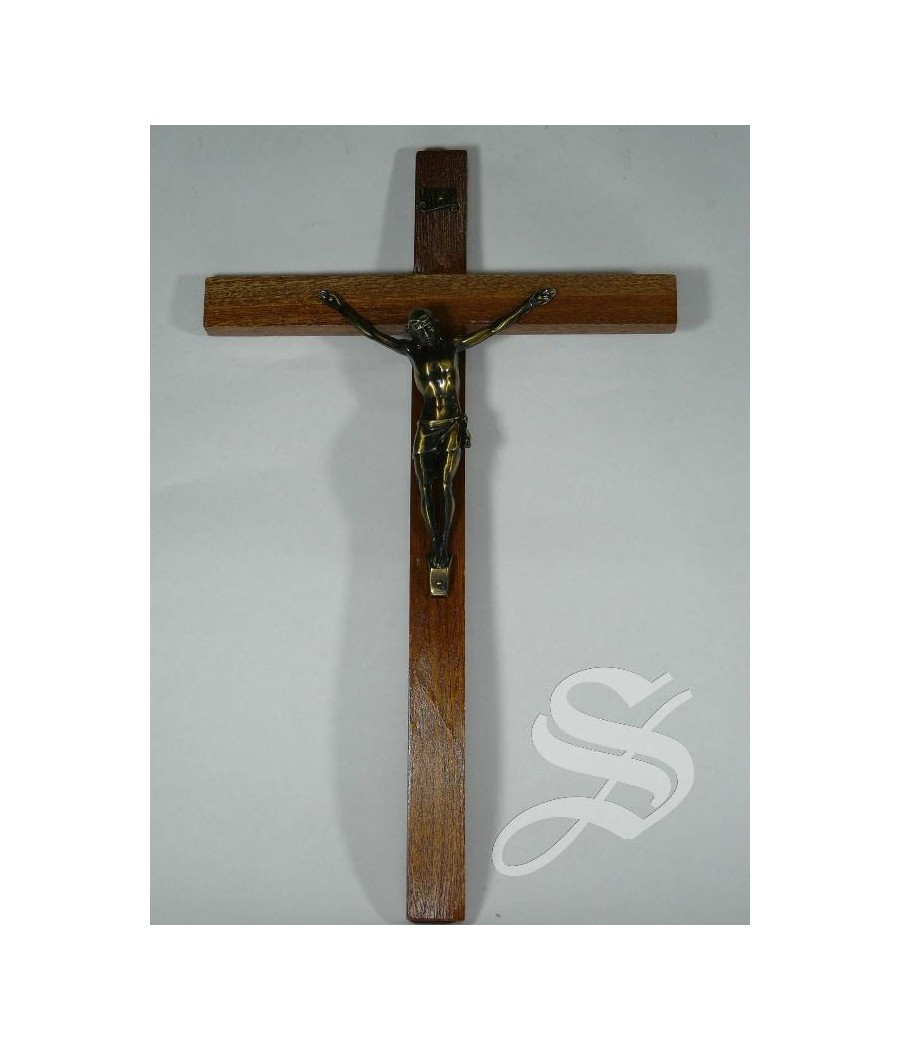 CRUZ MADERA OSCURA S/BASE 35CMS.