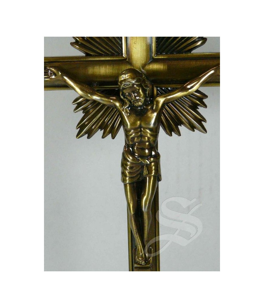 CRUZ METAL BRONCE C/BASE 30CM.