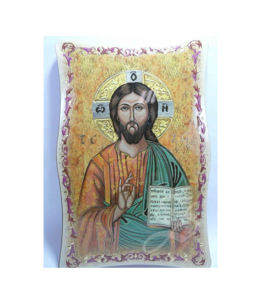 CUADRITO 20*25 PANTOCRATOR DETALLES DORADOS