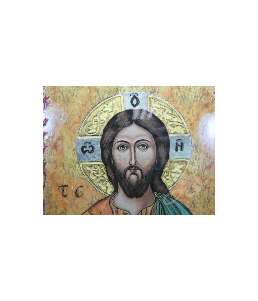 CUADRITO 20*25 PANTOCRATOR DETALLES DORADOS