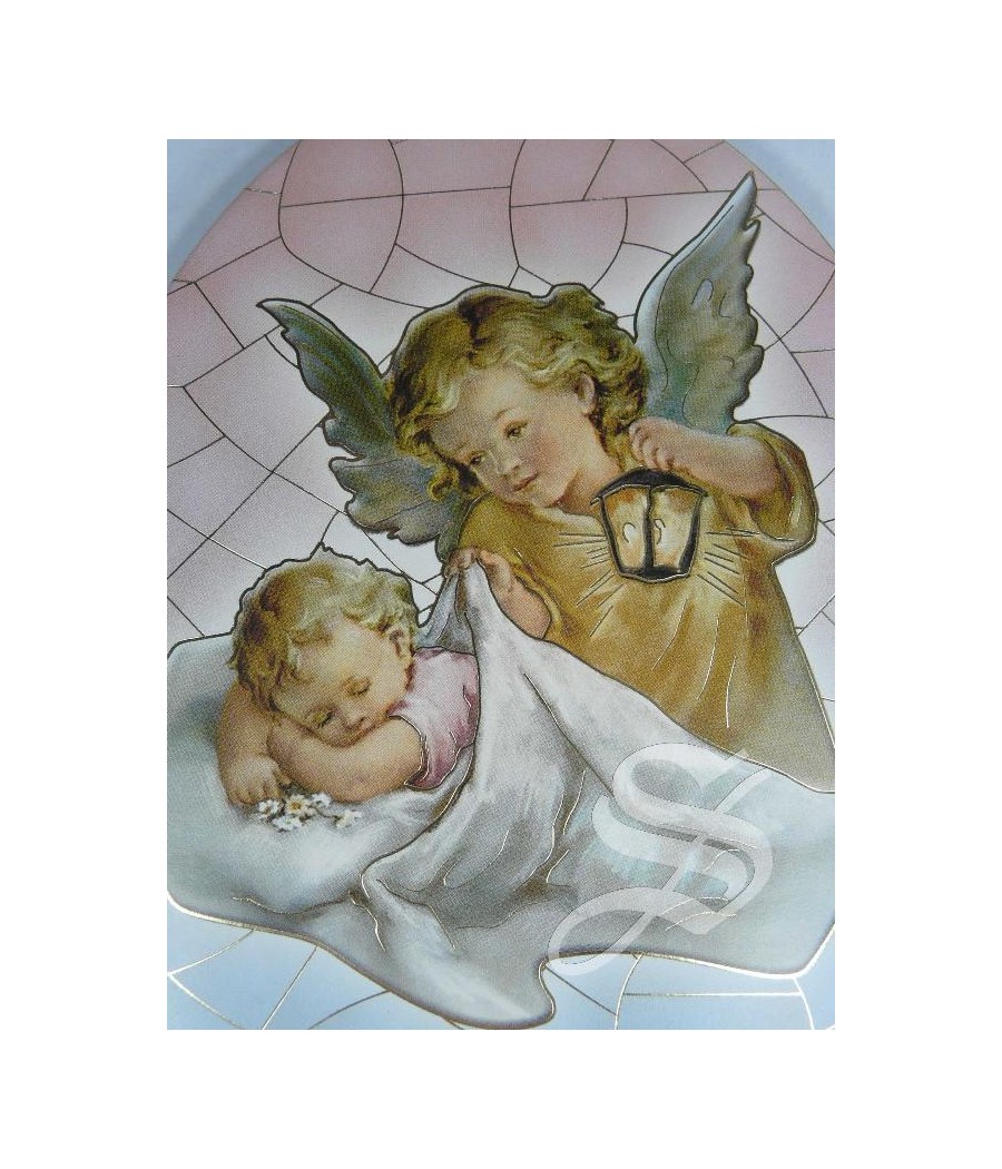 CUADRITO CAPILLA CON ORACION ANGEL GUARDA 20 X 10