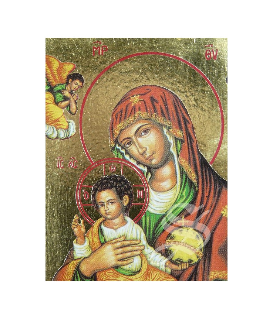 CUADRO ICONO VIRGEN CON NIÑO 14 * 17