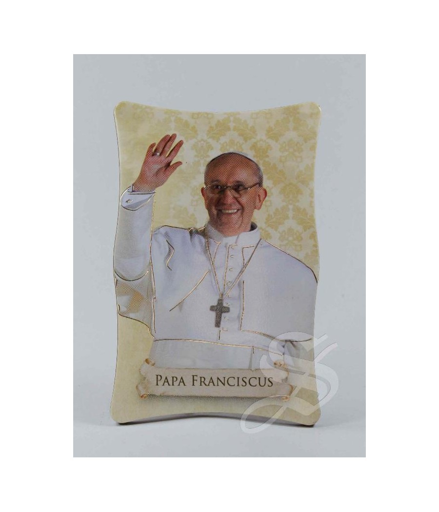 CUADRO MOLDURADO PAPA FRANCISCO 7 * 10