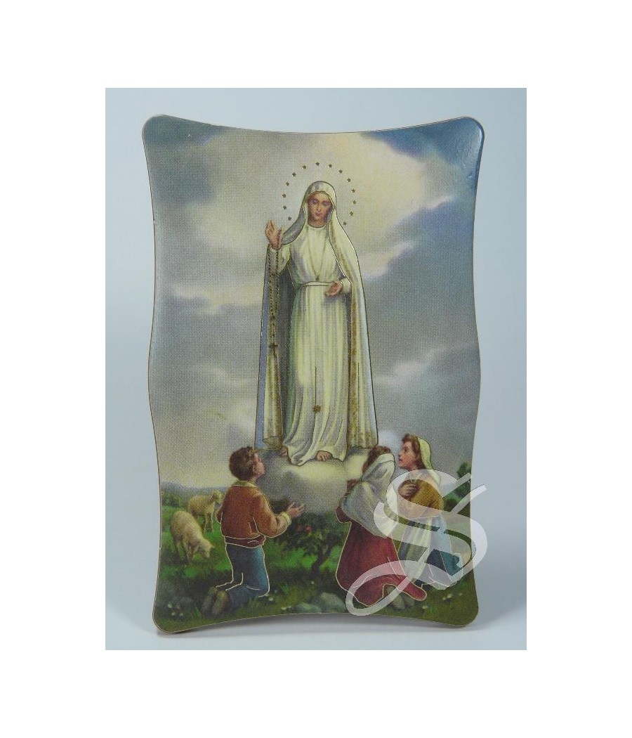 CUADRO MOLDURADO VIRGEN DE FATIMA 7 * 10