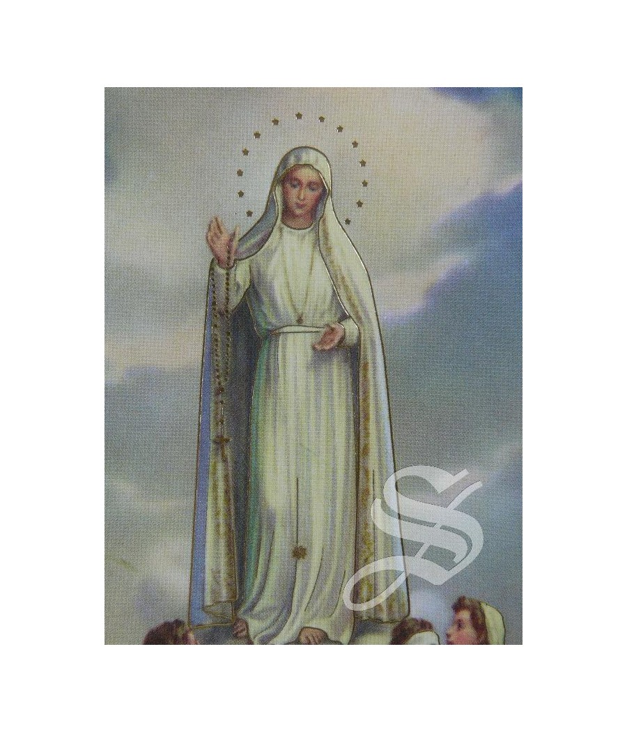 CUADRO MOLDURADO VIRGEN DE FATIMA 7 * 10