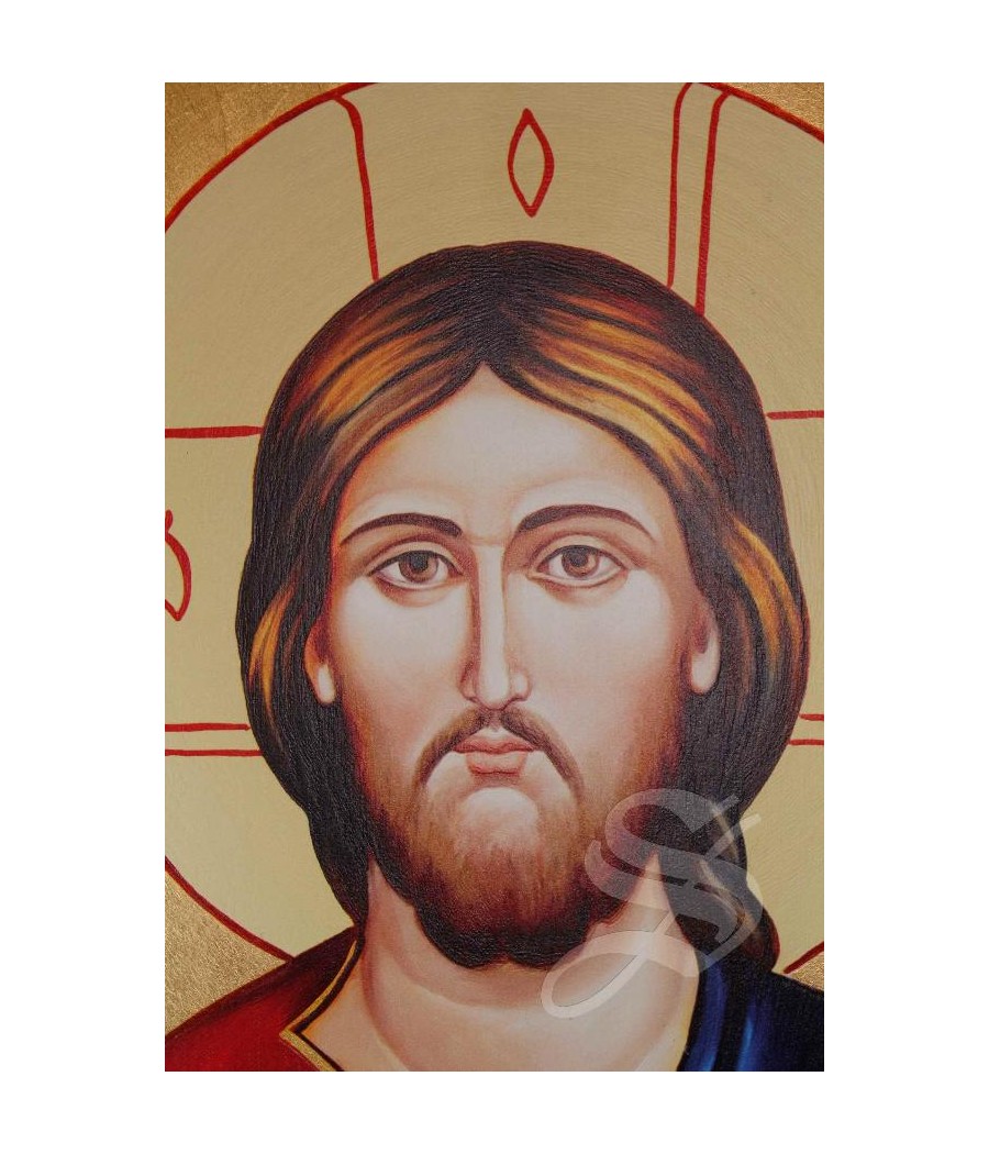 CUADRO PAN DE ORO ICONO PANTOCRATOR 31*42 CM