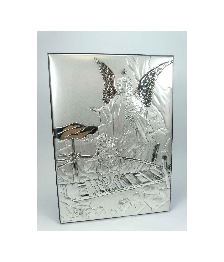 CUADRO PLATA 13*18 ANGEL GUARDA