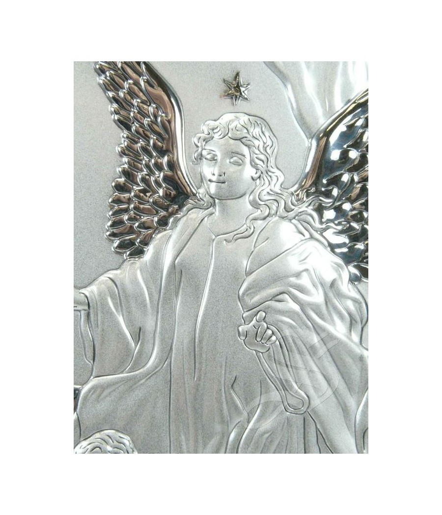 CUADRO PLATA 13*18 ANGEL GUARDA