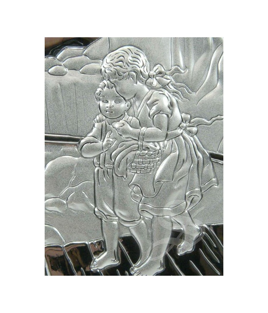 CUADRO PLATA 13*18 ANGEL GUARDA