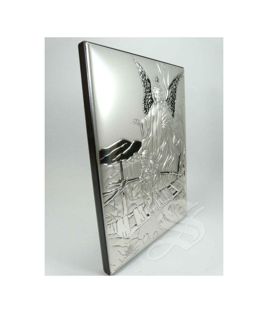 CUADRO PLATA 13*18 ANGEL GUARDA