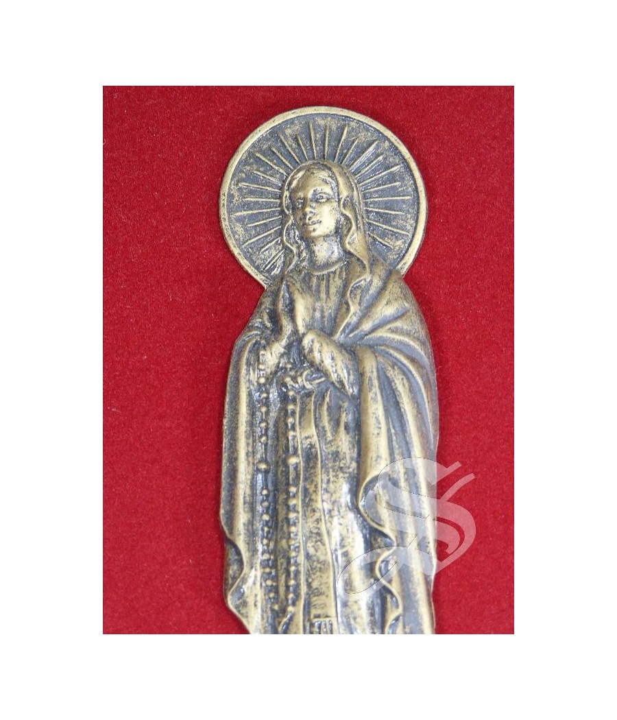 CUADRO VIRGEN DE LOURDES IMIT. BRONCE 24*18