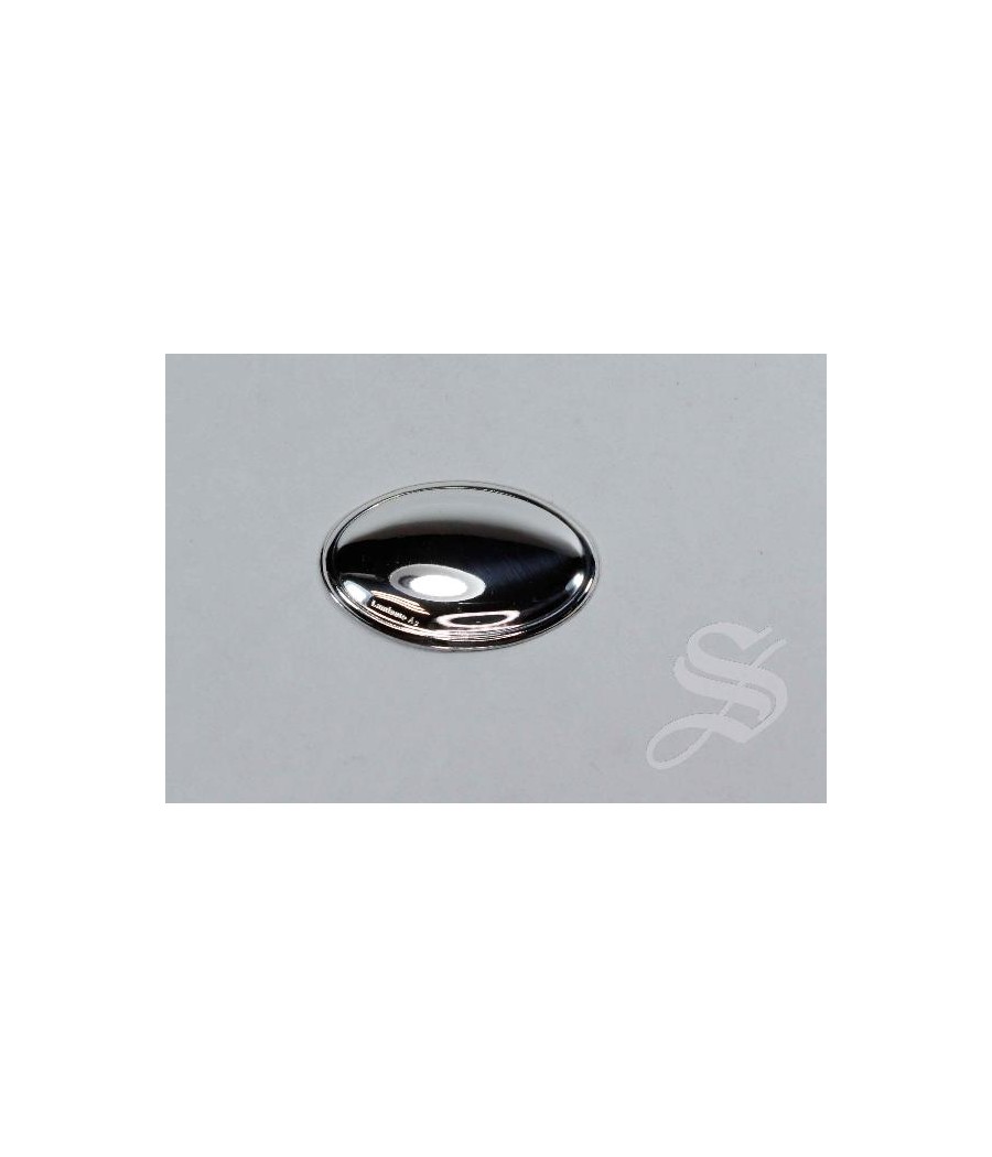 CHAPA PLATA OVAL LISO PARA GRABAR CONCHAS 4*2,5 CM.