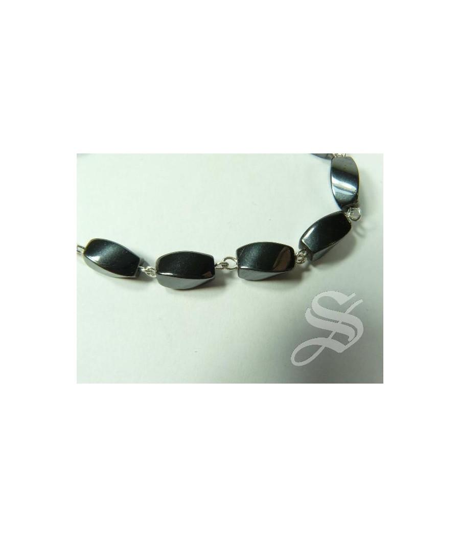 DECENA CRISTAL NEGRO CON CAPUCHONES VIRGEN DEL PRADO 7MM