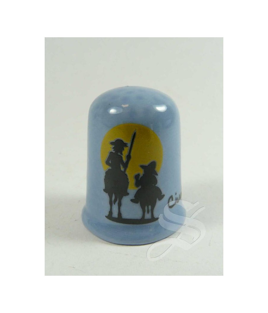 DEDAL SILUETA QUIJOTE CERAMICA AZUL O BLANCO