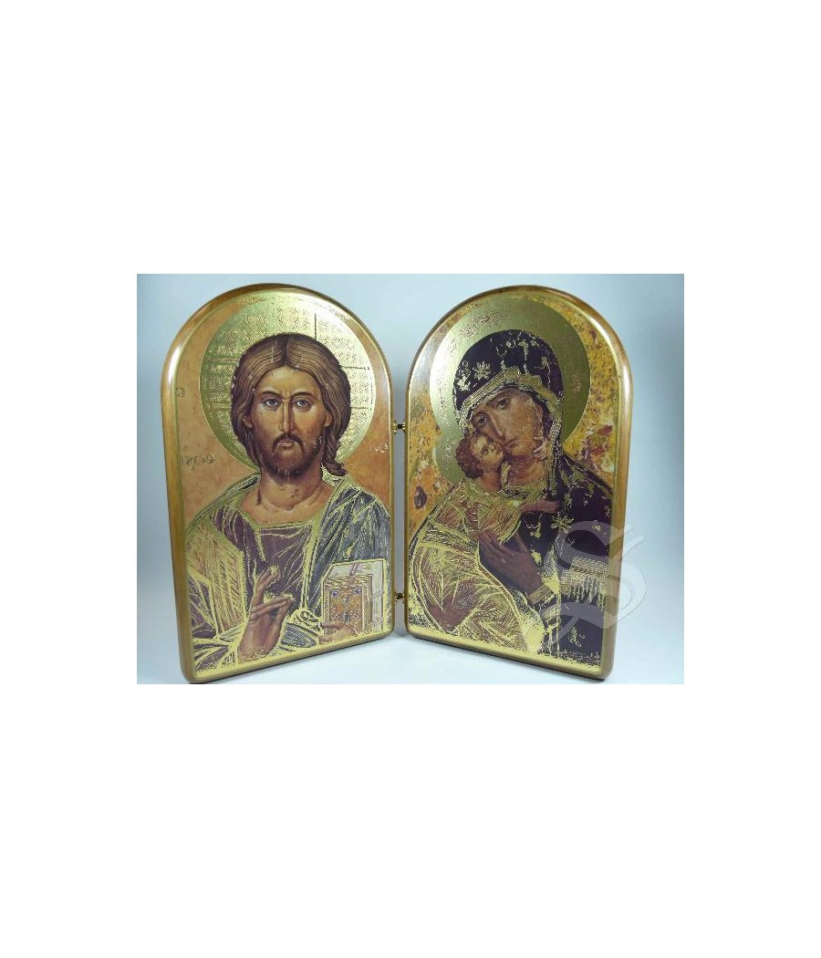 DIPTICO 27*14,5 VIRGEN Y PANTOCRATOR