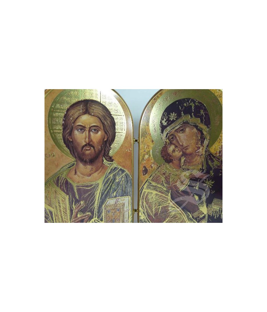 DIPTICO 27*14,5 VIRGEN Y PANTOCRATOR