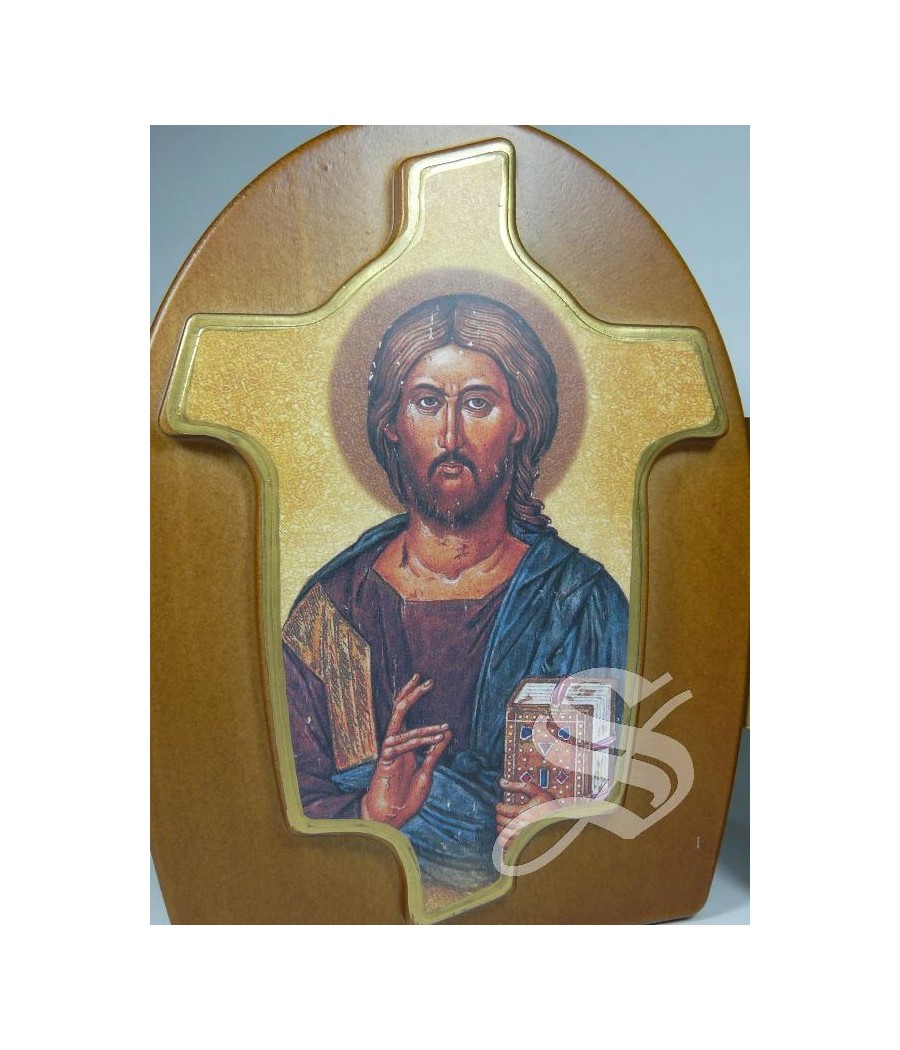 DIPTICO ENCASTRADO 20*13 PANTOCRATOR Y VIRGEN BIZANTINA