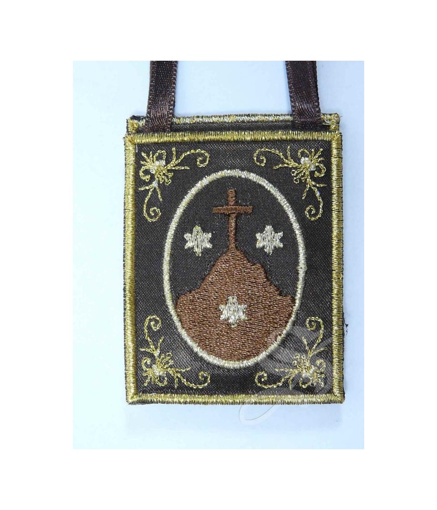 ESCAPULARIO VIRGEN DEL CARMEN PEQUEÑO BORDADO 4.5 X 6 CM