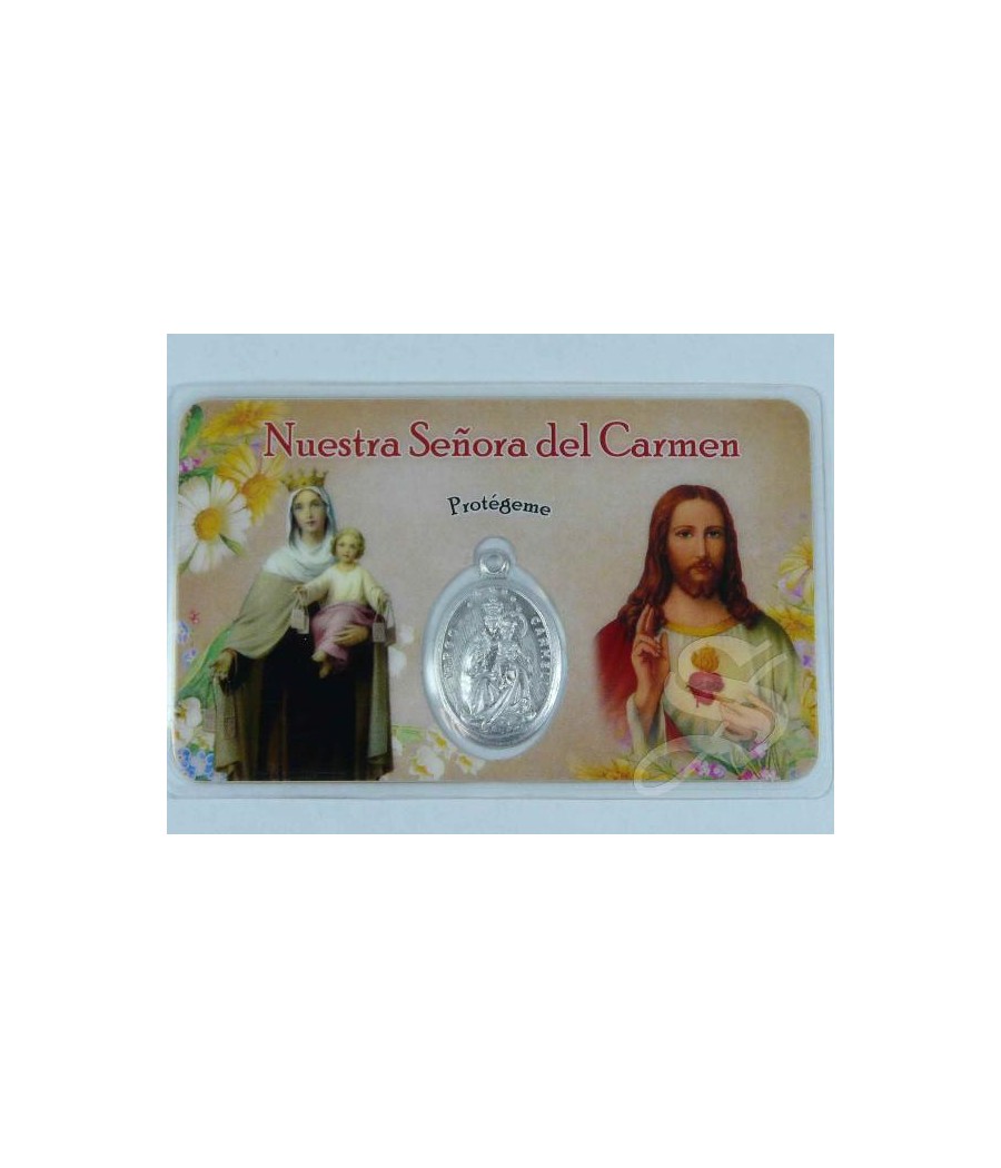 ESTAMPA ESCAPULARIO VIRGEN DEL CARMEN CON MEDALLA