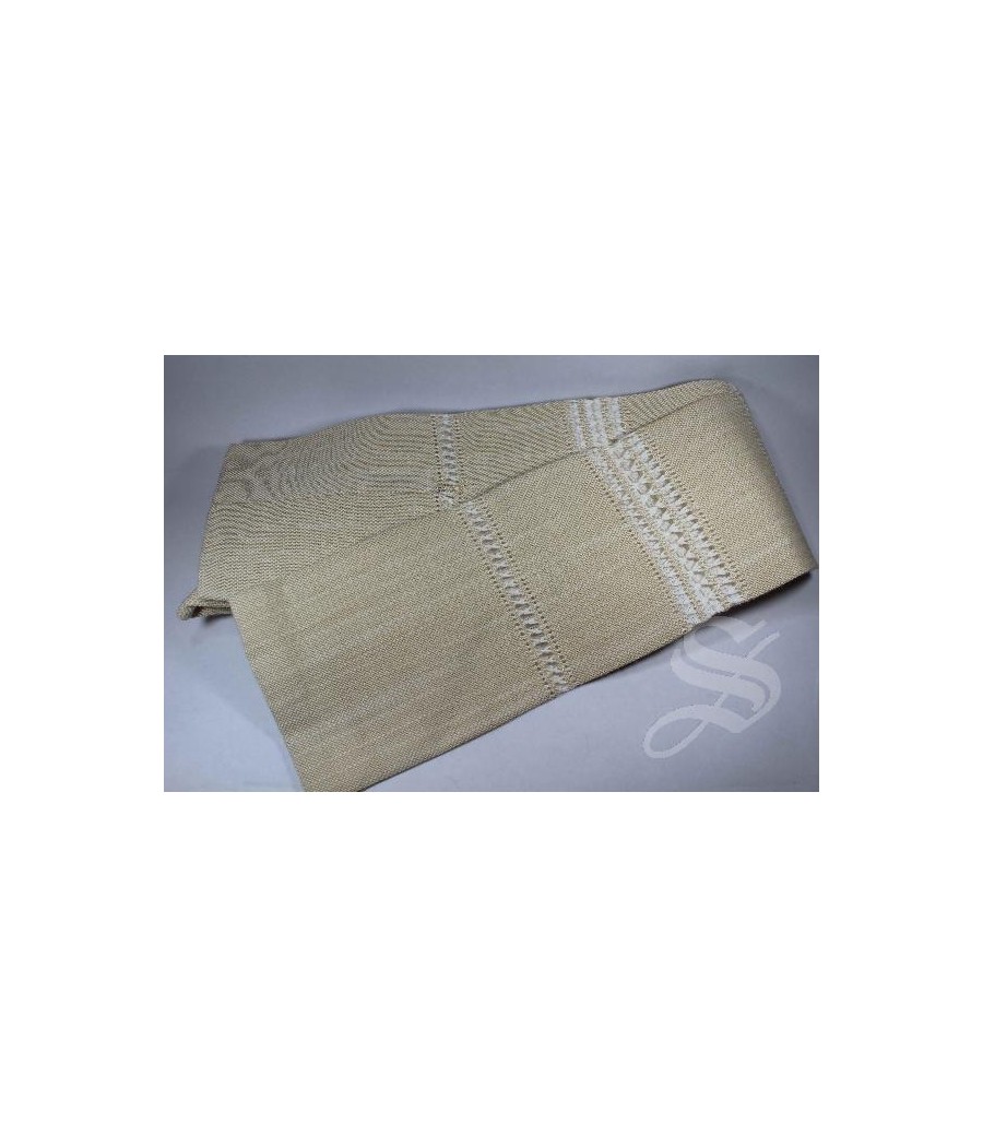 ESTOLA VAINICAS BEIGE LINO/POLIESTER HECHA A MANO