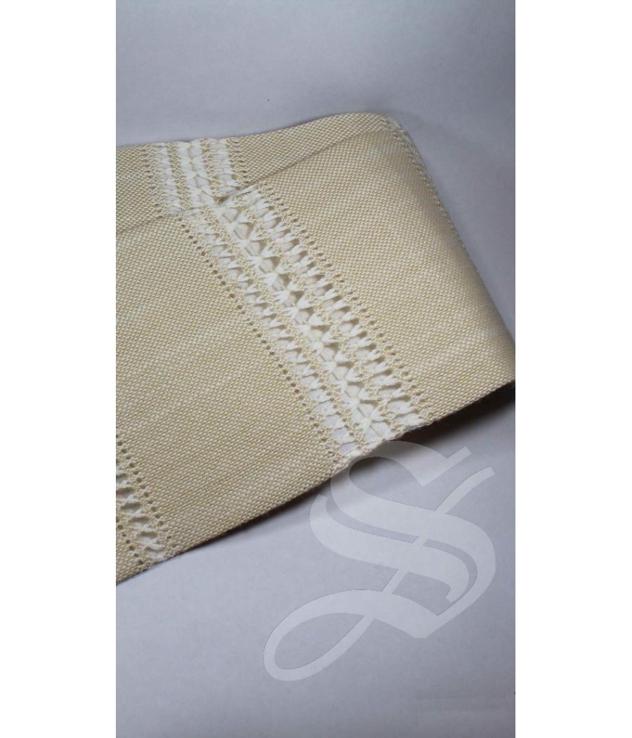 ESTOLA VAINICAS BEIGE LINO/POLIESTER HECHA A MANO