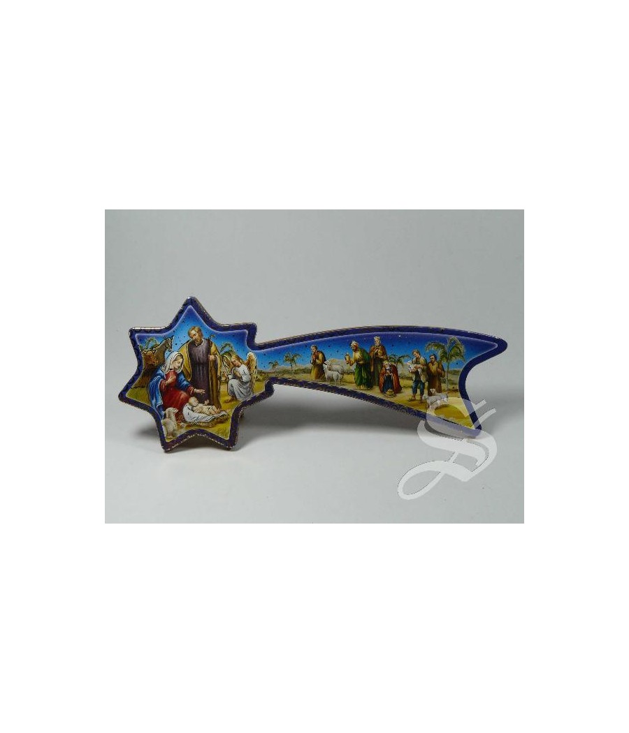 ESTRELLA CON NACIMIENTO Y EPIFANIA 16 X 6,5 CM. POLIMERO