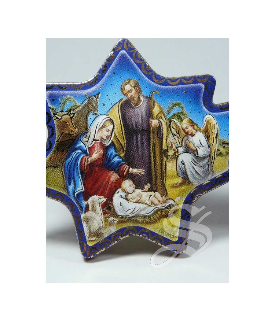 ESTRELLA CON NACIMIENTO Y EPIFANIA 16 X 6,5 CM. POLIMERO