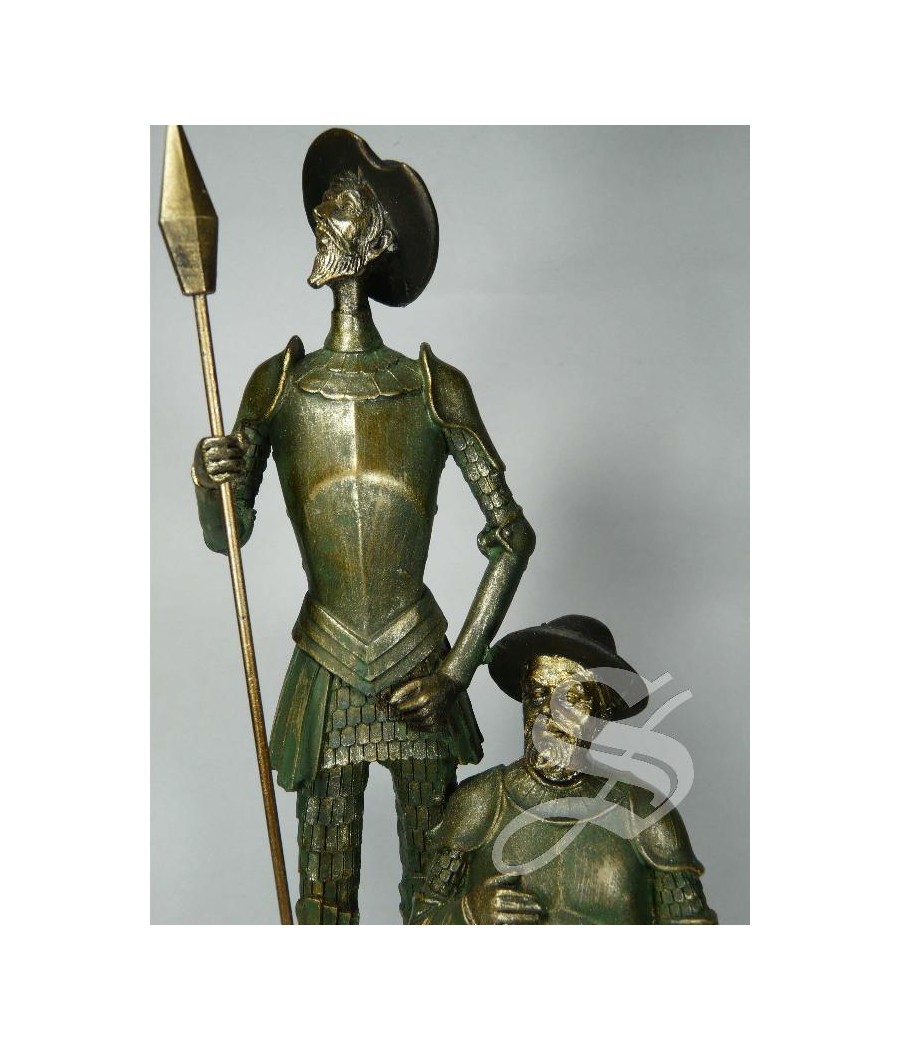 FIGURA QUIJOTE Y SANCHO ENVEJECIDO 12*14*35 CM.