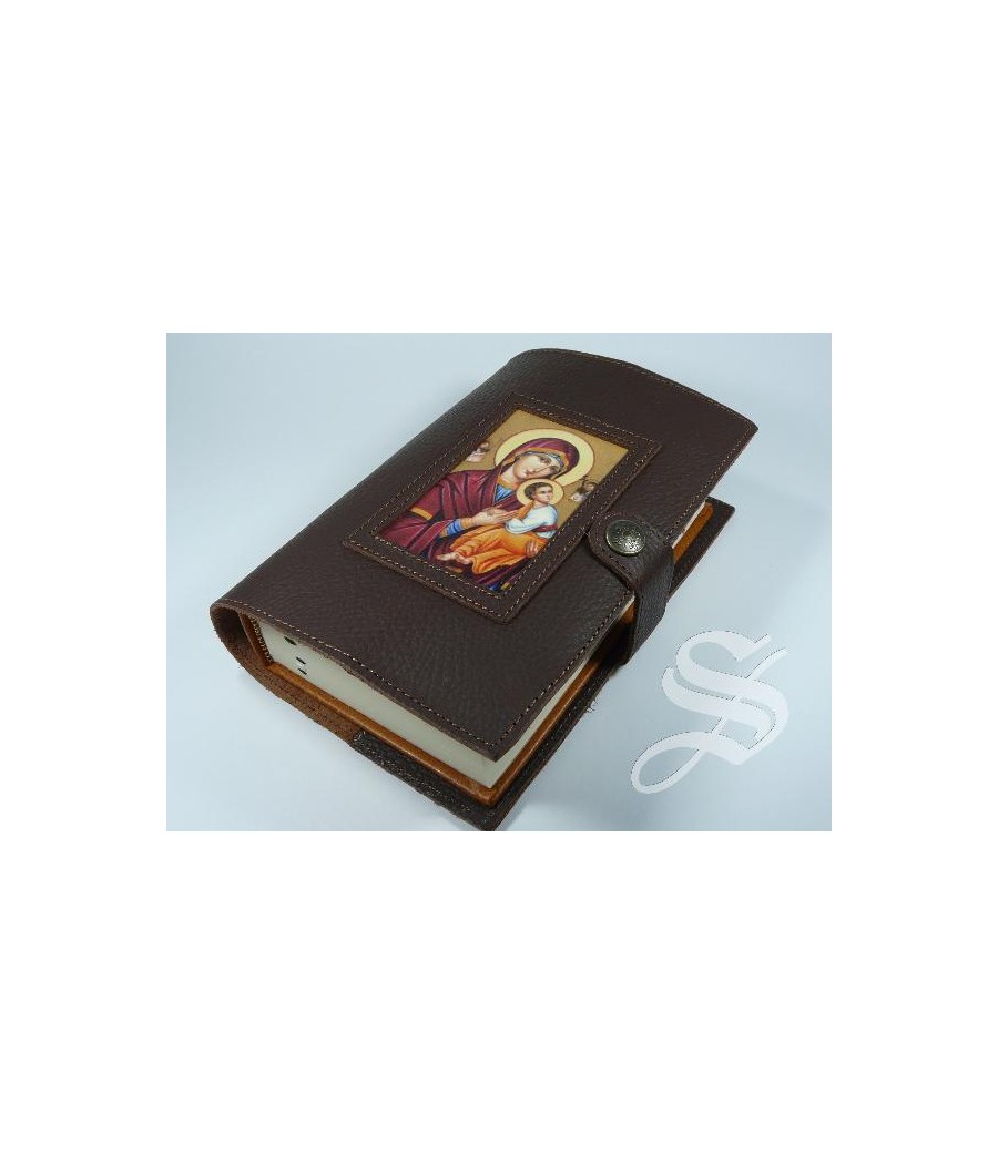 FUNDA LITURGIA DE LAS HORAS PIEL MARRON