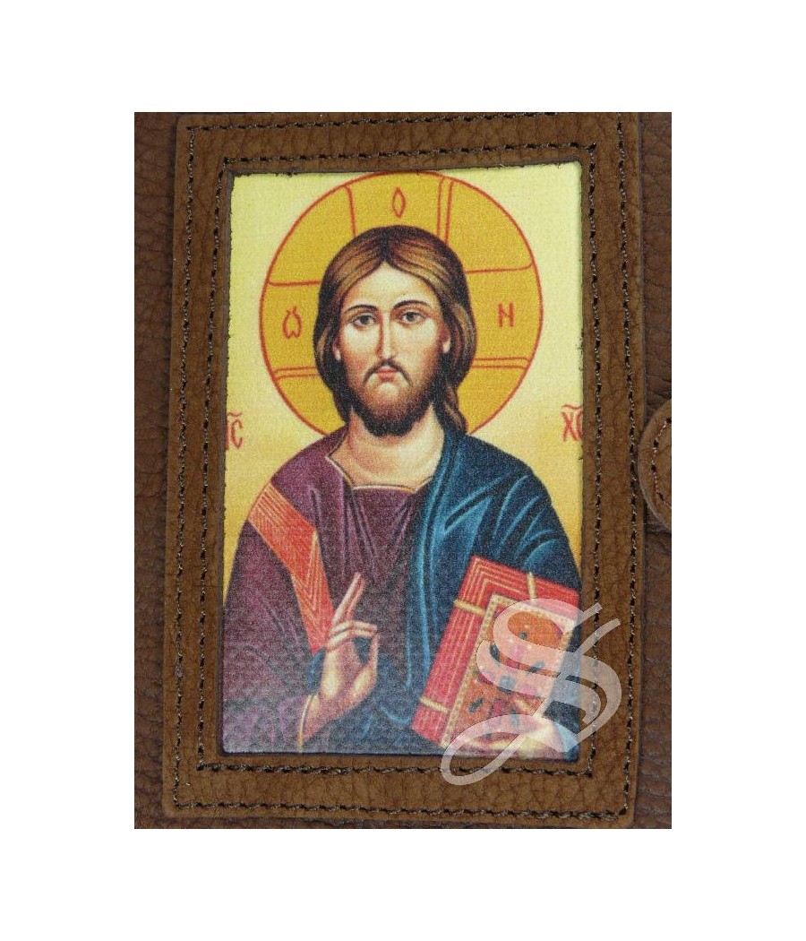 FUNDA LITURGIA DE LAS HORAS PIEL MARRON PANTOCRATOR