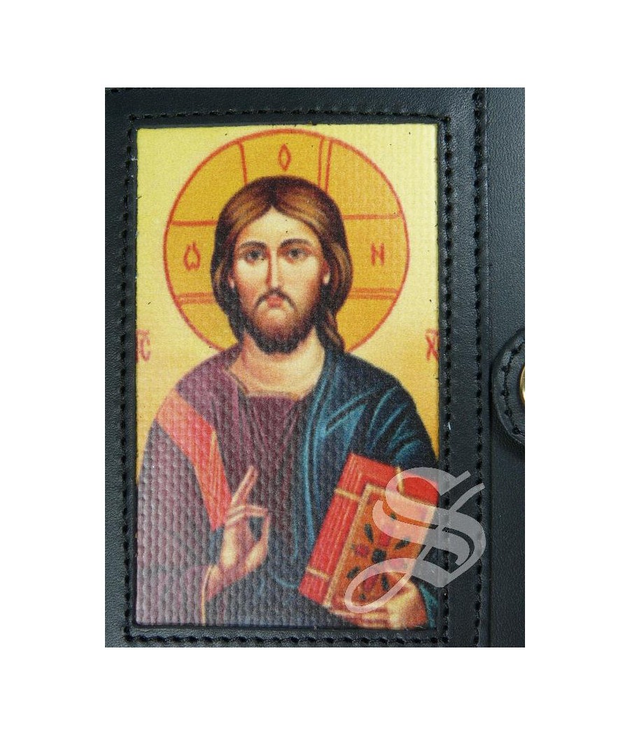 FUNDA LITURGIA DE LAS HORAS PIEL NEGRA LISA PANTOCRATOR