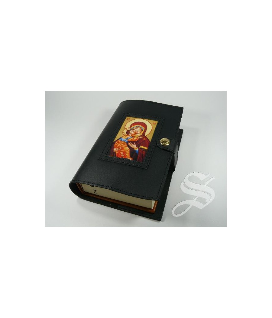 FUNDA LITURGIA DE LAS HORAS VIRGEN CON NIÑO  NEGRO