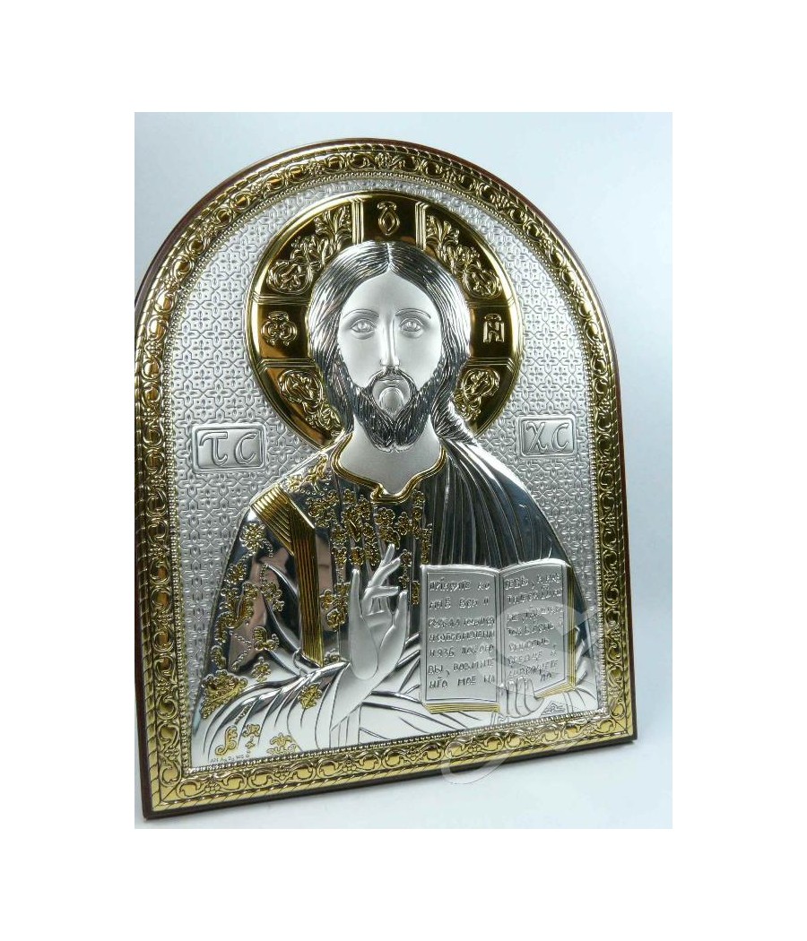 ICONO 14*18  PANTOCRATOR PLATA