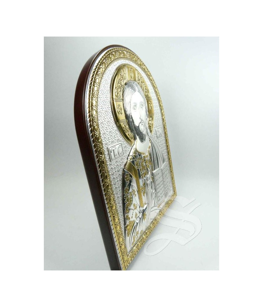 ICONO 14*18  PANTOCRATOR PLATA