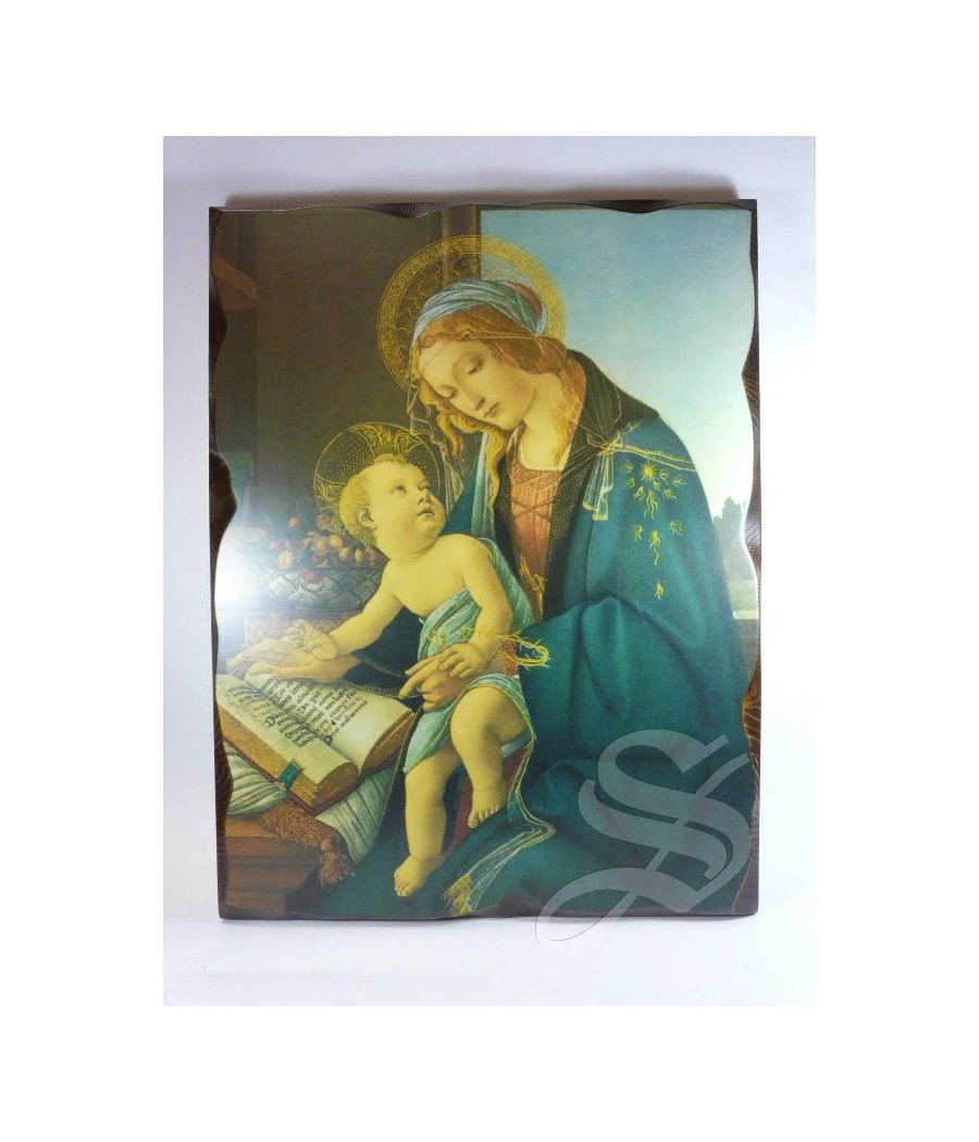 ICONO MADERA 30*40 VIRGEN DEL LIBRO BOTICELLI