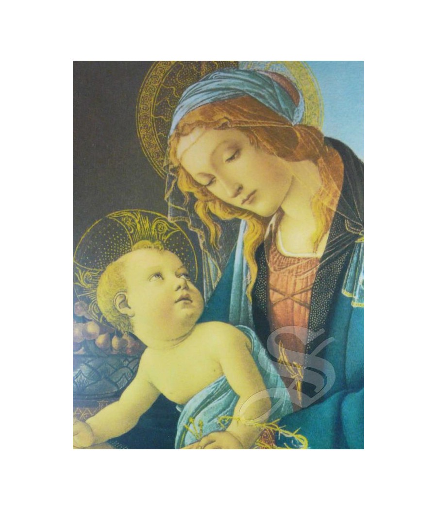 ICONO MADERA 30*40 VIRGEN DEL LIBRO BOTICELLI