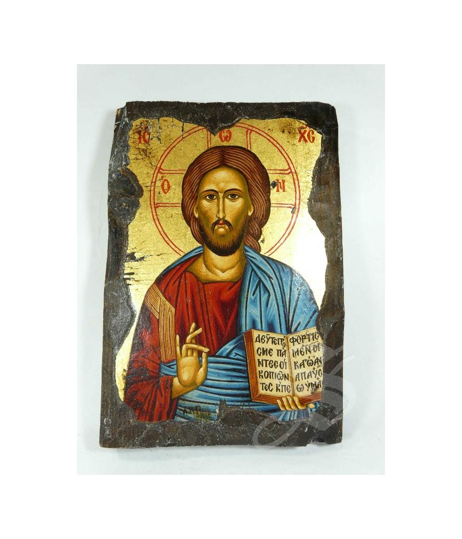 ICONO PANTOCRATOR 15*21 CM PINTADO A MANO