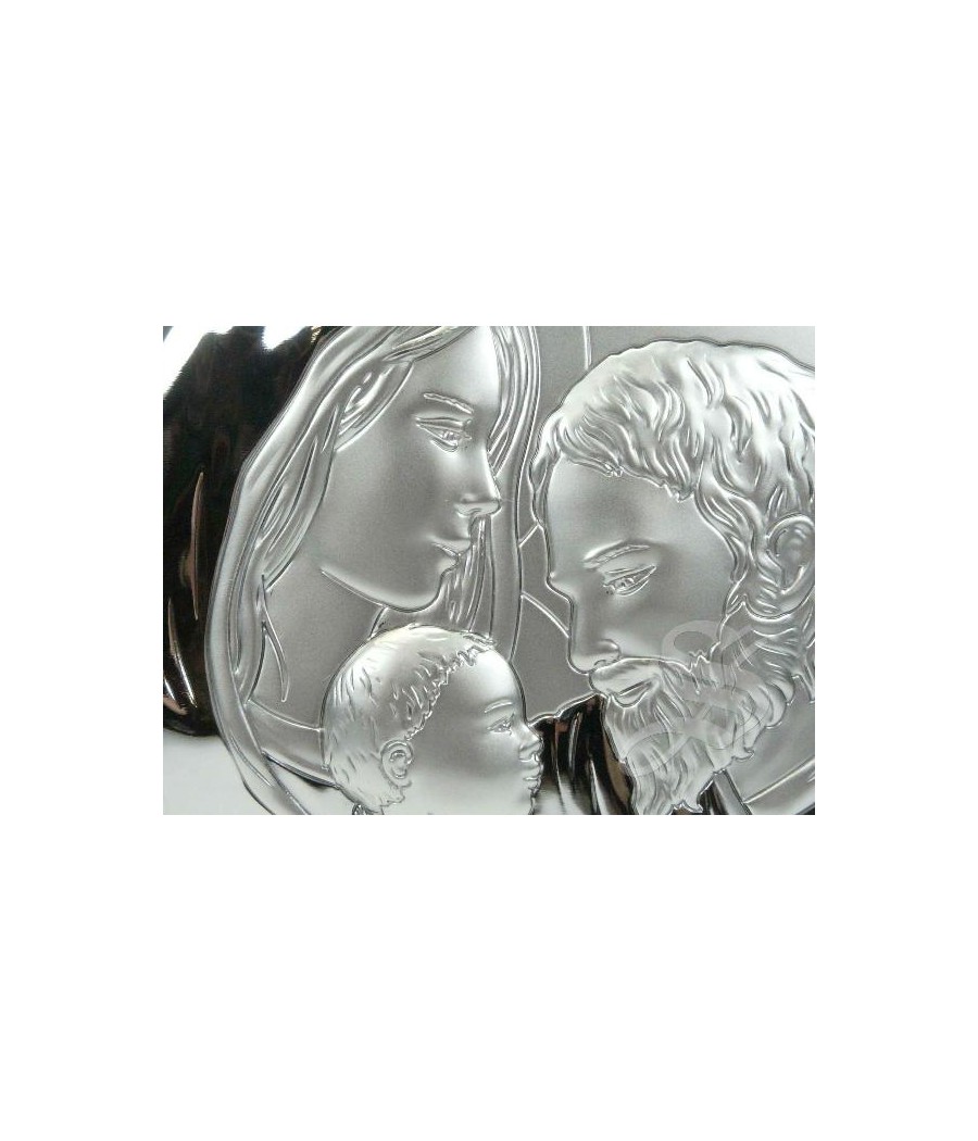 ICONO PLATA 14*23 VIRGEN CON NIÑO HORIZONTAL