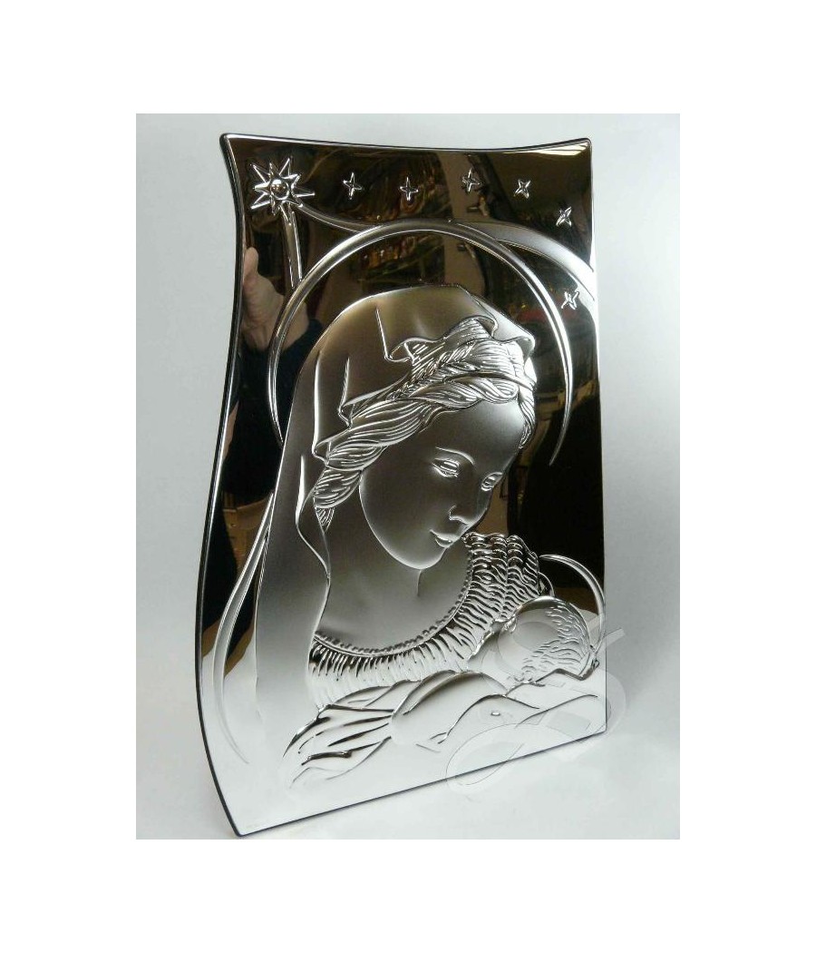 ICONO PLATA 20*30 VIRGEN CON NIÑO