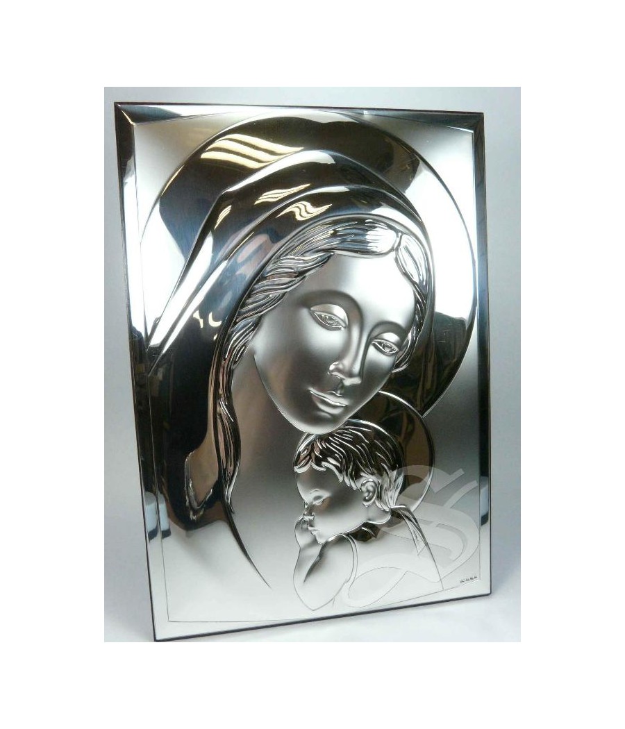 ICONO PLATA VIRGEN DEL AMOR 16*23 CM.