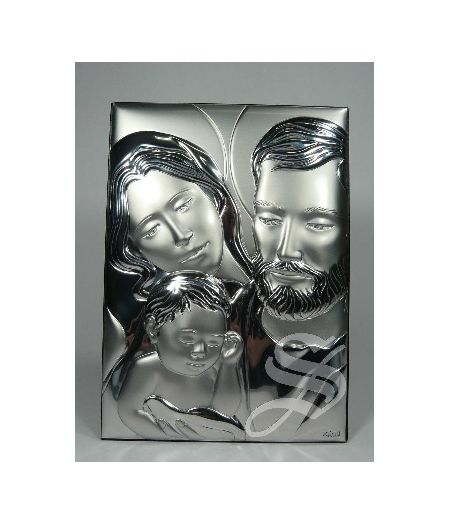 ICONO SAGRADA FAMILIA 13 X 18 PLATA