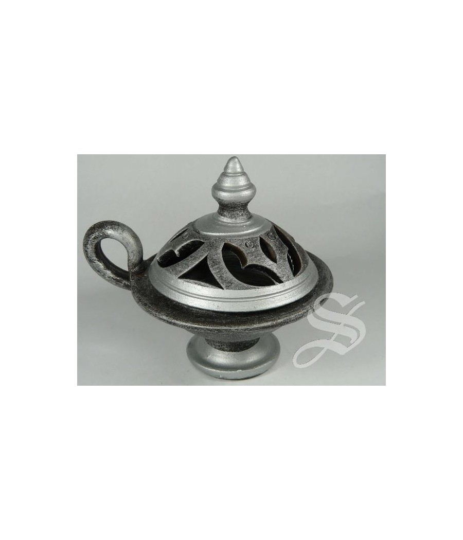 INCENSARIO BRASERO MINI PLATA 10 CM.