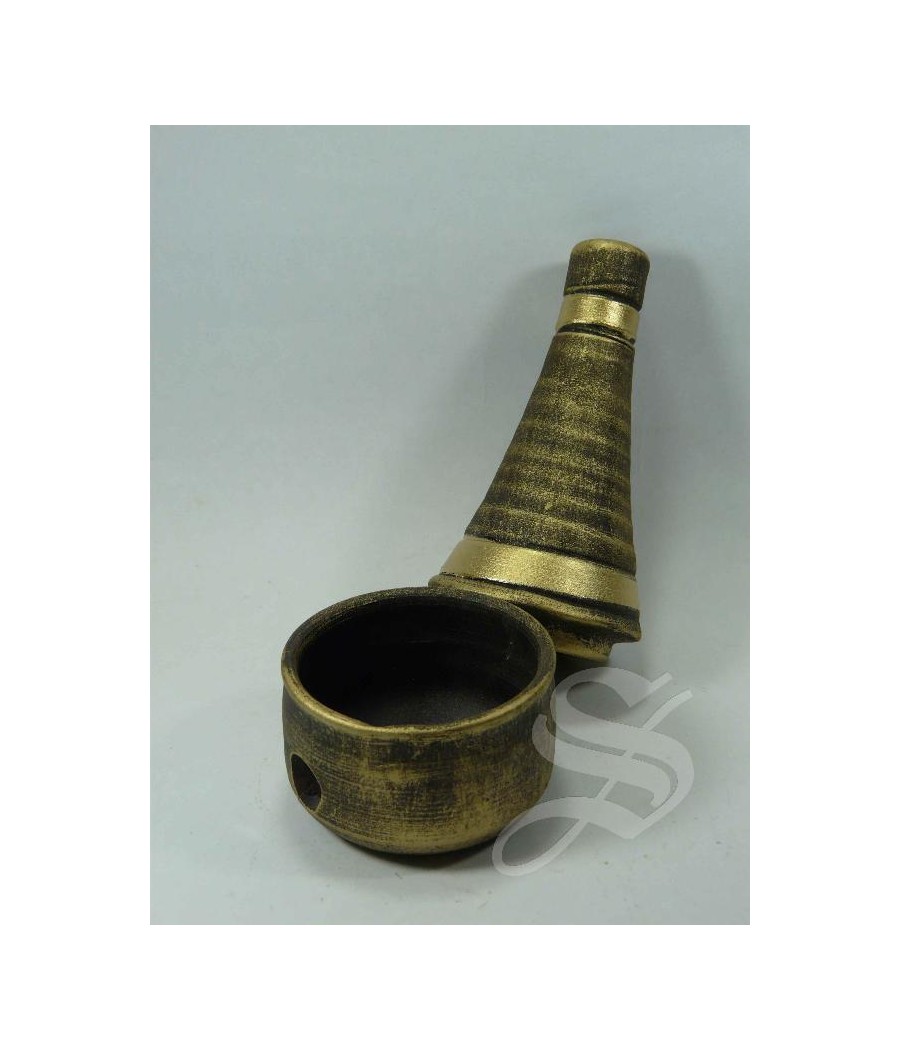 INCENSARIO CHIMENEA ORO 17 CM.