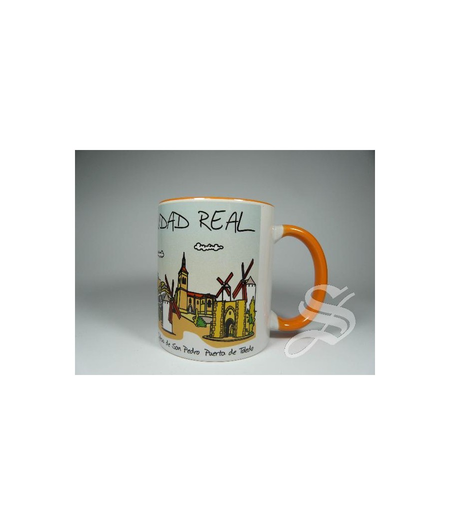 JARRA MUG PANORAMICA C. REAL NARANJA