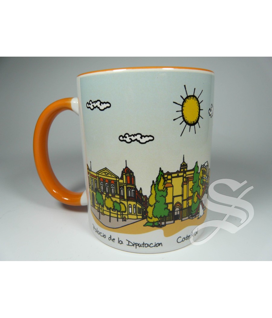 JARRA MUG PANORAMICA C. REAL NARANJA