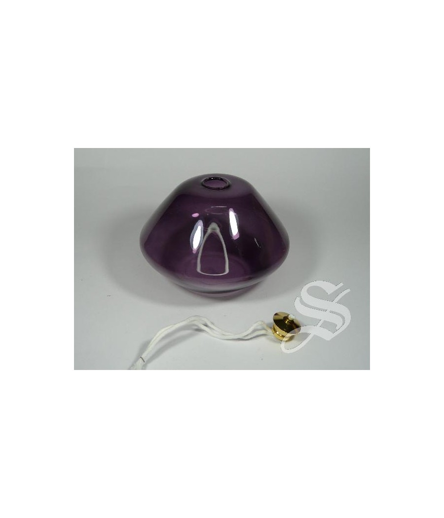 LAMPARA CRISTAL MORADA Ø 14 CM. X 10H. PA