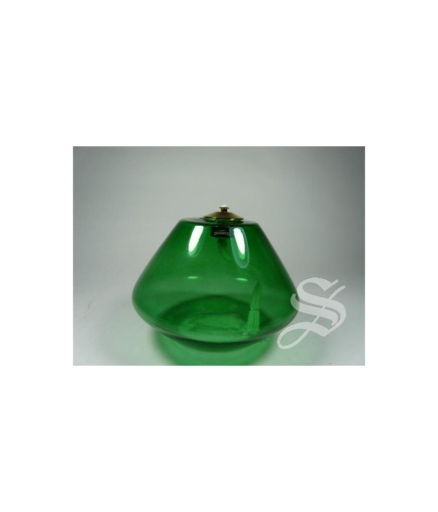 LAMPARA CRISTAL VERDE DIAM. 10  ALTURA 7 CM.