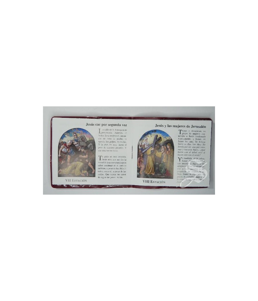 LIBRITO VIA CRUCIS FUNDA PLASTICO 8,5 X 7,5 CM.