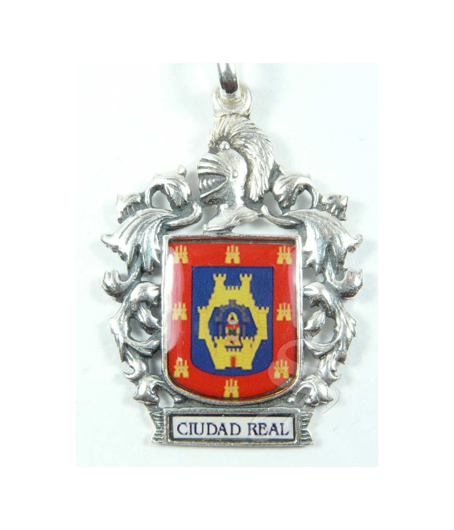 LLAVERO PLATA DE LEY ESCUDO HERALDICO