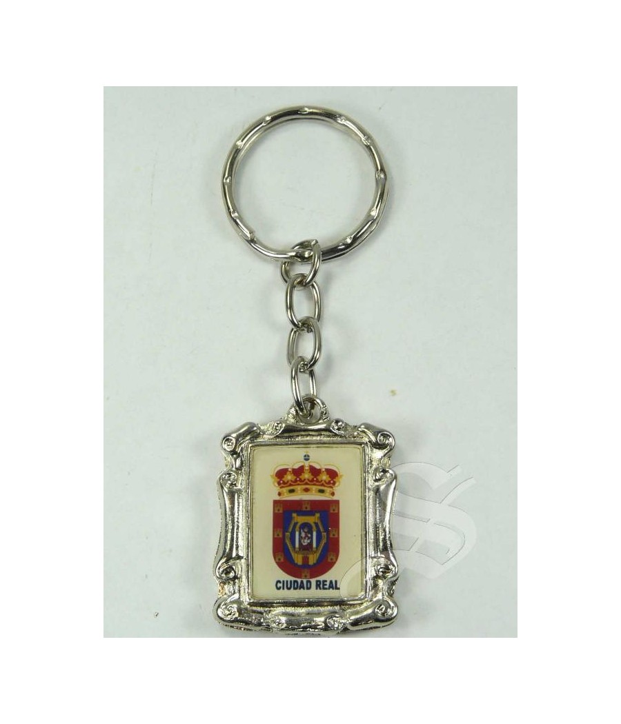 LLAVERO VIRGEN DEL PRADO - ESCUDO DE CIUDAD REAL PERGAMINO